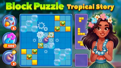 Block Puzzle Tropical Story banner