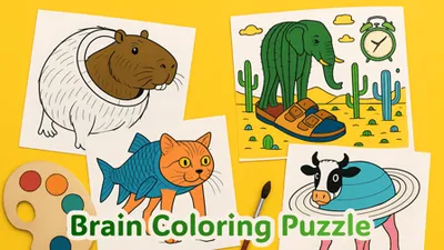 Brain Coloring Puzzle banner